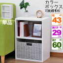 カラーボックス2段 横置きA4ファイル対応 縦置きB5ファイル対応 収納棚 幅42.8cm 奥行29.2cm 高さ59.9cm(約 幅43cm 奥行30cm 高さ60cm)教科書 学用品 子ども部屋 シンプル 木目柄 おしゃれ かわいい 洗面所 キッチン 漫画 リビング 本棚 コミック MBS-01 単品