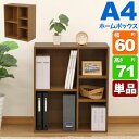 カラーボックス ワイド(2段+3段) A4ファイル対応 B5ファイル対応 収納棚 幅60cm 奥行29.2cm 高さ70.6cm(約 幅60cm 奥行30cm 高さ70cm)教科書 学用品 子ども部屋 デスクサイド シンプル 木目柄 おしゃれ かわいい コミックラック マンガ 漫画 本棚 コミック MBA-800 単品
