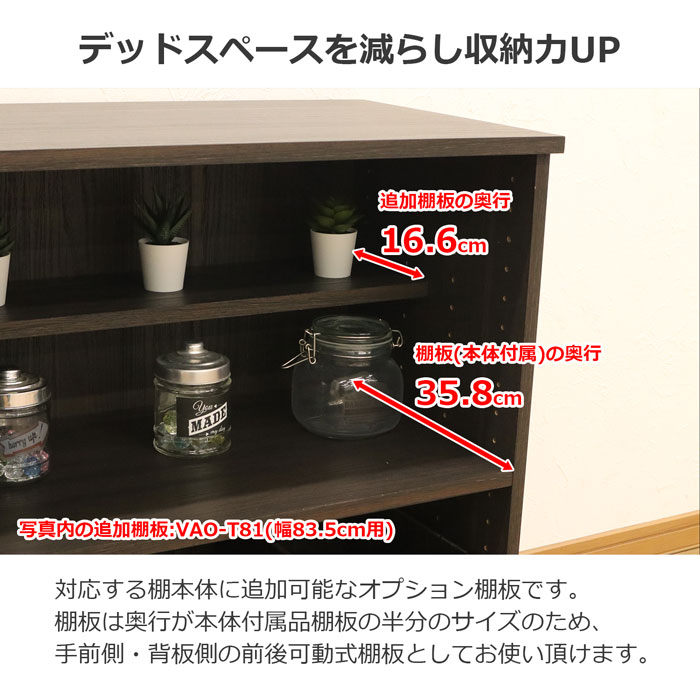 オプション追加棚板【幅43.5cmの本体用】 ※棚板のみ(取付用パーツ付属) ヴァルトシリーズ専用の棚板 (収納棚 本棚 カラーボックス ヴァルト専用の棚板) Vault専用の追加オプション棚板 [3]