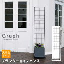 アイアンフェンス プランター台付きフェンス スリムタイプ アジャスター付き グラフ グリーンカーテンOK 幅42cm 奥行35.5cm 高さ192cm 39cm...