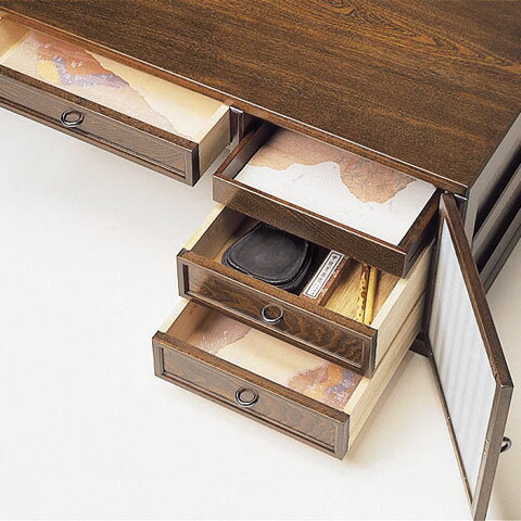 YK435 粋 (IKI)シリーズ 書道机 民芸調 書道机 和風 文机 無垢 書道デスク ロータイプ ローデスク 幅100cm 書斎机 木製 書斎デスク 完成品 高級 国産 日本製