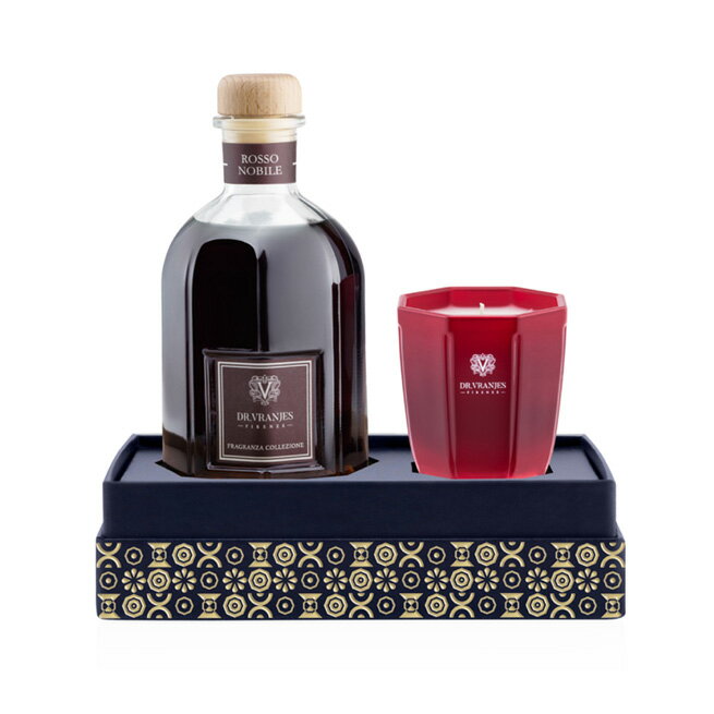 【DR. VRANJES】GIFT BOX ルームフレグランス250ml キャンドル80g　ROSSO NOBILE〔ロッソノービレ〕 ホームフレグランス　ルームフレグランス　アロマディフューザー　芳香剤　自然派フレグランス渡辺美奈代愛用のサムネイル