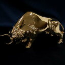 闘牛の置物 ゴールド インテリアオブジェ 動物の置物 輸入雑貨 イタリア製
