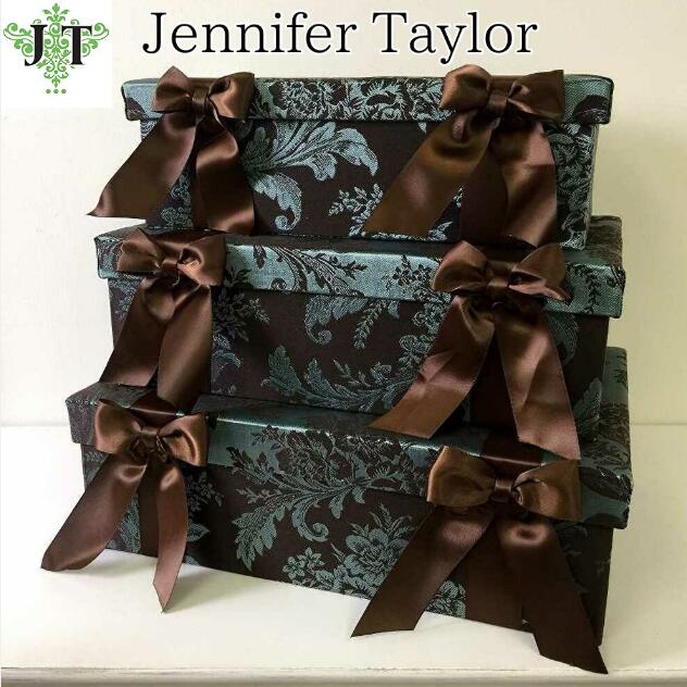 ボックス3Pセット・Carlisle　アラベスク　クラシックコレクション　Jennifer Taylor　ジェニファーテイラー 　インテリアファブリック　インテリア雑貨　姫系インテリア　プリンセスアイテム渡辺美奈代セレクト