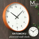 [5/5抽選で最大100%ポイントバック] 「KATOMOKU plywood wall clock」 [M:Φ252mm] km-35 km-36 掛け時計 スイープ（…