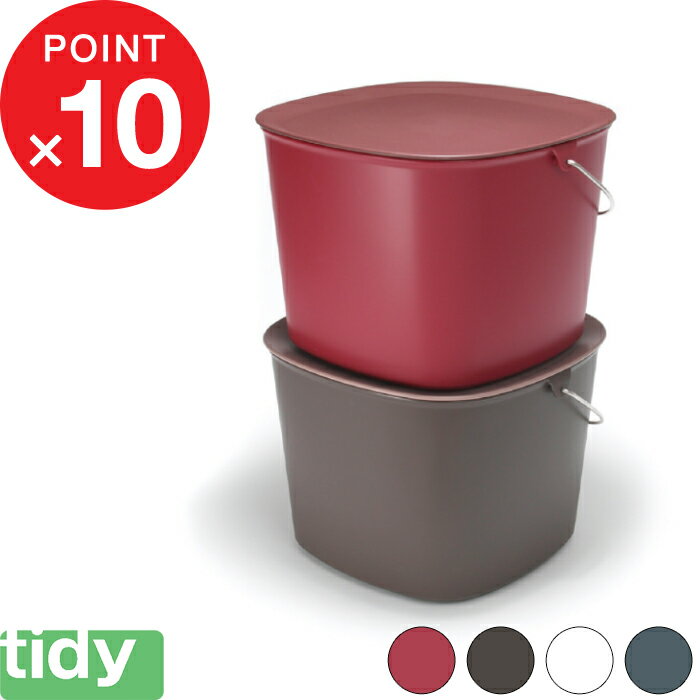 『レビュー投稿でキッチンタワシ他』 tidy ティディ 「 Bucket バケット 」 バケツ 収納 多目的 蓋付き 雑貨 掃除 ストック 10L 10リットル 万能 用具入れ おもちゃ入れ 持ち運び 洗車 北欧 おしゃれ インテリア