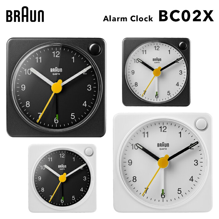 『レビュー投稿で選べる特典』 BRAUN ブラウン 「 アラームクロック BC02X 」ブラック ホワイト 置き時計 目覚まし時計 ライト スヌー..