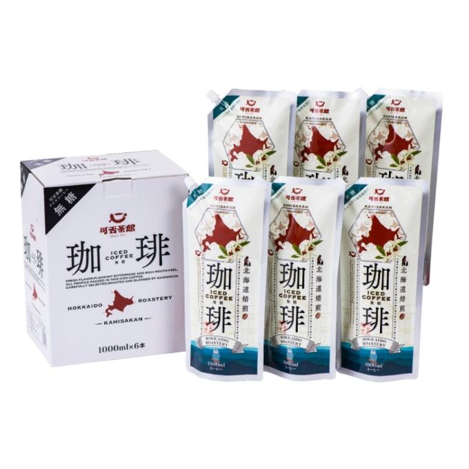 可否茶館 アイスコーヒー パウチタイプ 無糖（6本入り） リキッドコーヒー 珈琲 高品質 直火焙煎 カヒサカン 可否茶館のサムネイル