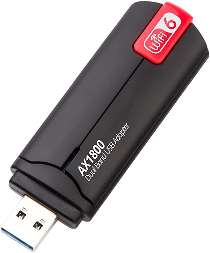 KOOJOBCO  USB WiFi 6 A_v^[ AX1800 USB3.0 fAoh 2.4GHz/5GHz PCfXNgbv/bvgbvp 802.11ax CX lbg [NA_v^[