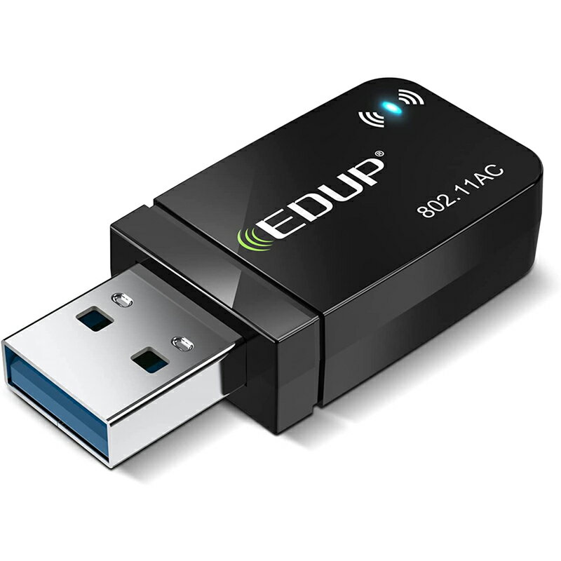 EDUP WiFi 無線LAN 子機 1300Mbps USB3.0 WIFIアダプター デュアルバンド 802.11ac技術 2.4Ghz/5Ghz 高速通信Windows11/10/8.1/8/7/ XP/Vista/Mac OS X 対応 PC/Desktop/Laptop スペース グレー誕生日プレゼント、あなたの恋人への贈り物、ビジネスの贈り物