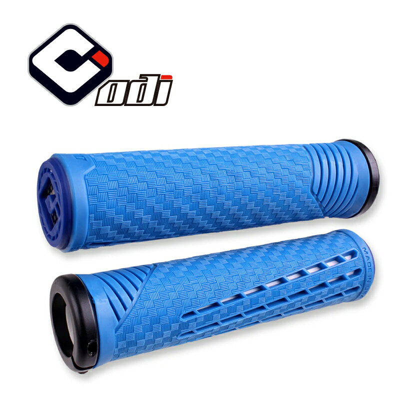国内正規品 沖縄・離島配送不可【80】オーディーアイ odi CF V2.1 ロックオングリップ CF V2.1 LOCK-ON GRIP ブルー/ホワイト F35CFUW-B お取り寄せ◆(4.0)