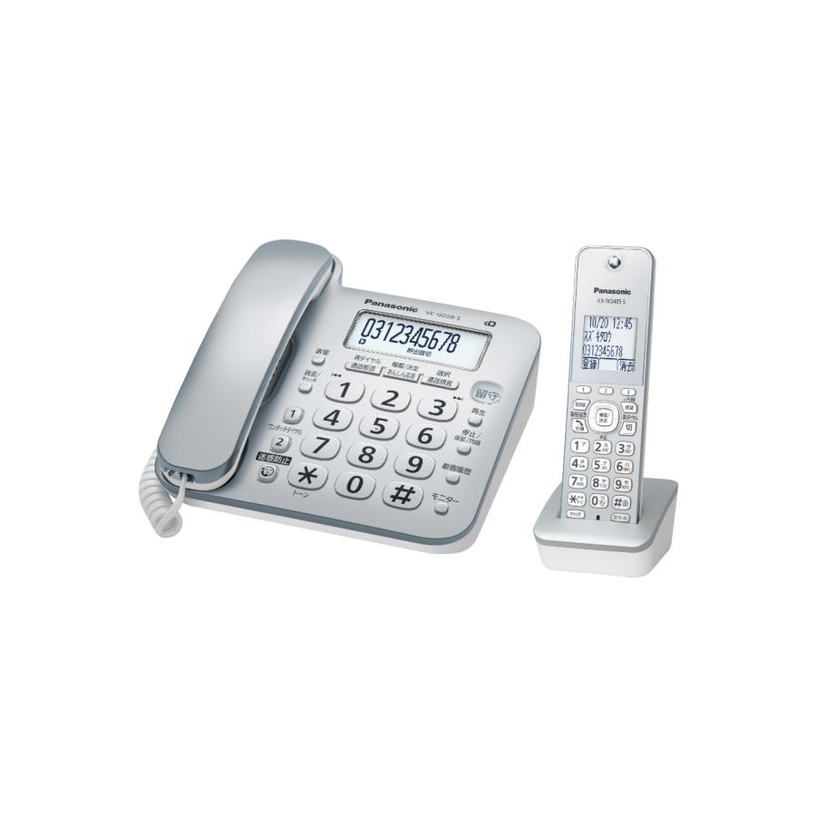 メーカー正規品・正規保証付き ★【140】VE-GD28DL-S パナソニック Panasonic コードレス電話機（子機1..