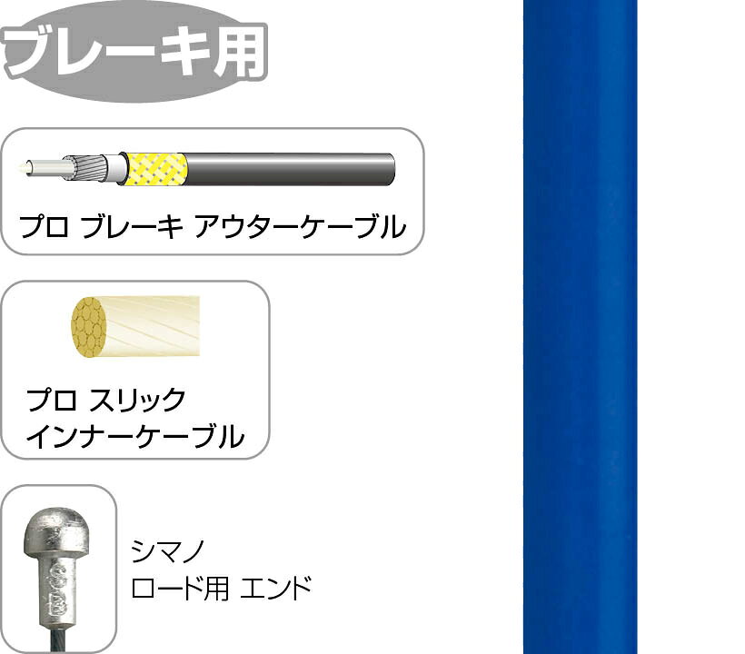 国内正規品 ジャグワイヤー JAGWIRE ロード プロ ブレーキ キット ブルー Road Pro Brake Kit ブレーキケーブル ブレーキワイヤー ブレーキ用 アウター/インナーセット 前後セット シマノロード用 CBB06105 お取り寄せ ○△2◆