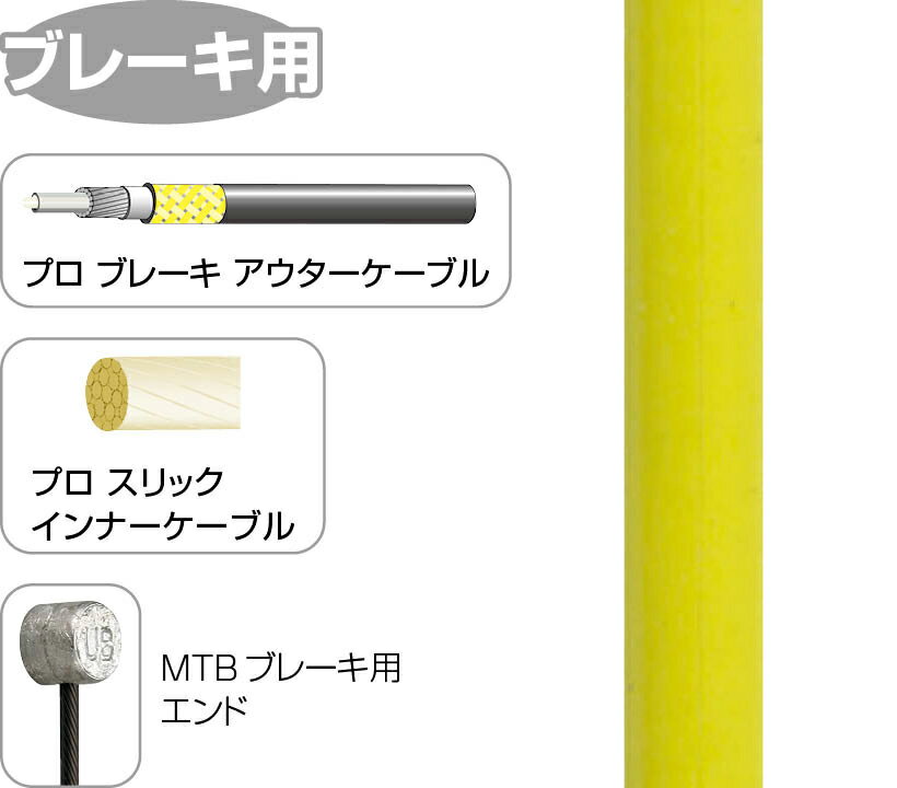 プロポリッシュド スリックインナーケーブルと、スリックルーブライナー＆ケブラー強化アウターケーブルにより、スムーズ且つ確実なブレーキング性能に寄与する、MTB用ブレーキケーブルセット。 前後セット。 ■画像はイメージです。商品の色は画面の見え方等により、実物とは異なる場合があります。 ■複数のサイズが用意されている商品では、代表的なサイズの画像のみ掲載されている場合があります。 ■ロゴデザイン等が予告なく変更される場合があります。 ■商品は玄関までのお届けのみです。取付・設置・引取は含まれておりません。 ■商品の仕様やメーカー保証内容等、詳細につきましては、メーカーホームページや、メーカーカタログ等で必ずご確認の上、ご注文をお願いします。 ■商品発送後（お取り寄せ商品はメーカーへの発注完了後）のキャンセルは承っておりません。また、お客様のご都合によるキャンセルも承っておりません。こちらの商品は、通常在庫が少数になっております。ご注文のタイミングによっては、メーカーお取り寄せの場合もございます。その際は、メーカーからの入荷後の商品発送となります。メーカー欠品・完売時は、ご注文のキャンセルをお願いさせていただくこともございます。あらかじめご了承のうえでご注文いただけますよう、お願いいたします。