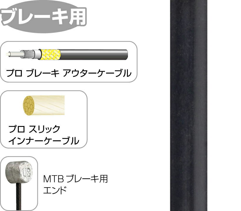 乐天商城 - 国内正規品 ジャグワイヤー JAGWIRE マウンテン プロ ブレーキ キット ステルスブラック Mountain Pro Brake Kit ブレーキケーブル ブレーキワイヤー ブレーキ用 アウター/インナーセット 前後セット MTB用 CBB06209 お取り寄せ ○△2