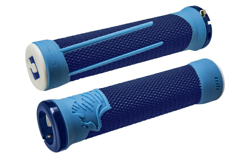 国内正規品 沖縄・離島配送不可【80】オーディーアイ odi AG2 V2.1 ロックオングリップ LOCK-ON GRIP ブルー＆ライトブルー O01GRI01203 お取り寄せ