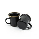 国内正規品 ★ エナメルエスプレッソカップ2個セット チャコール Enamel Espresso Cup Set ベアボーンズリビング BAREBONES LI...