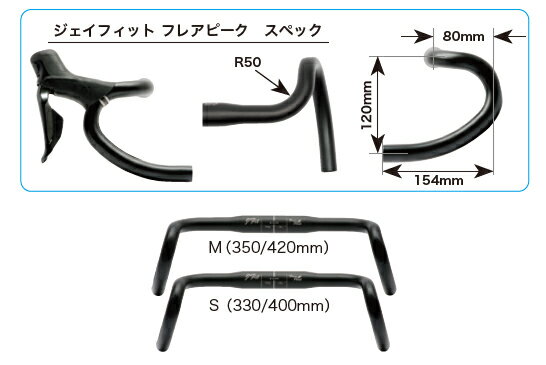 国内正規品 Dixna ディズナ ジェイフィット フレアピーク M（350/420mm） マットブ...
