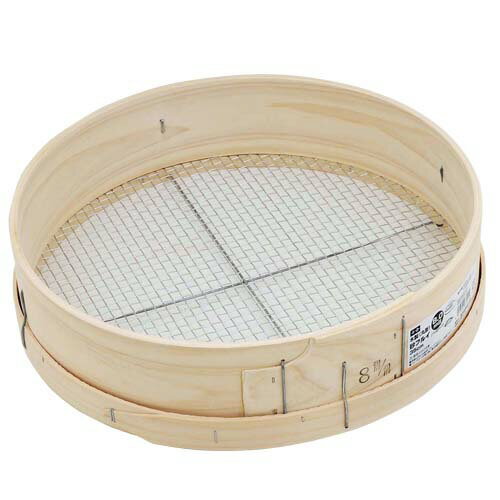 【80】藤原産業 千吉 木製砂フルイ(丸型)35cm 8.0MM お取り寄せ