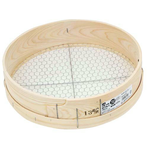 【80】藤原産業 千吉 木製砂フルイ(丸型)35cm 13.0MM(キッコウメ) お取り寄せ