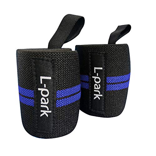 L-park リストラップ トレーニング 筋トレ サポーター ウェイトトレーニング 手首 固定 (左右2枚組)【..