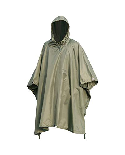 MIL-TEC ポンチョ レインウェア リップストップ生地 米軍スタイル Rain Poncho (Olive Drab)