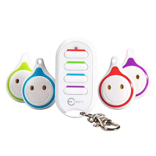 Esky キーファインダー 探し物発見器 Key finder (4in1) 忘れ物探知機 落し物防止 日本語取り扱い説明書付き 音の出るキーホルダー 使用便利 操作簡単 高齢者 プレゼントに最適