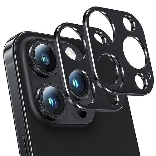 NIMASO カメラレンズカバー iPhone15Pro / 15ProMax用 カメラフィルム レンズ保護 アルミ合金製 耐衝撃 アイフォン15プロ / 15プロマックス対応 2枚セット NCM23H774