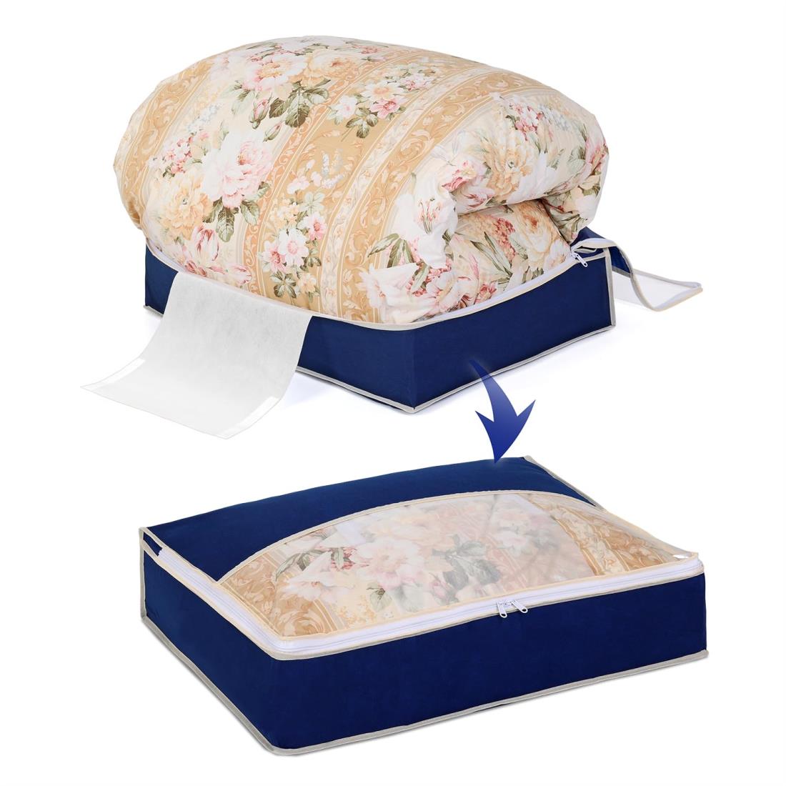 アストロ 羽毛布団収納袋 シングル 軽圧縮 押さえベルトでとめるだけでコンパクト収納 通気性の良い不..