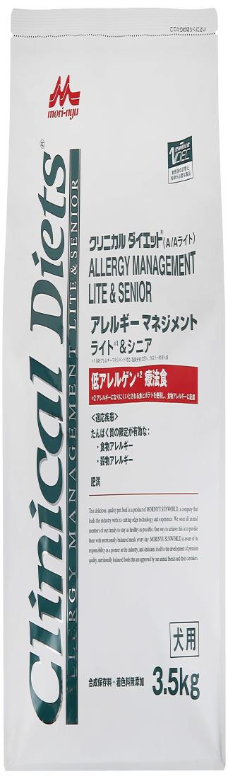 森乳サンワールド 療法食 クリニカルダイエット アレルギーマネジメント ライト&シニア 3.5kg