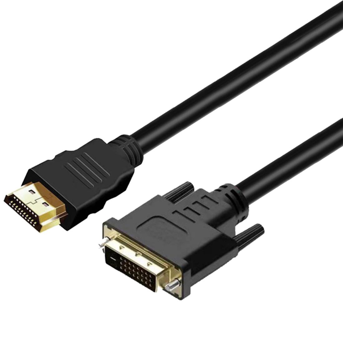 DVI HDMI 変換 ケーブル HDMI DVI24+1 変換ケーブル プラグアンドプレイ 双方向転送 1080P 60Hz 1.5m ブラック 互換ノートパソコン テレビ ディスプレイ プロジェクタ DVDなど