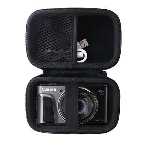 Canon PowerShot G7X / SX620HS/SX720HS/SX730HS/SX740HS/G9 Xデジタルカメラ専用収納ケース-WERJIA .JP (storage case-Black)