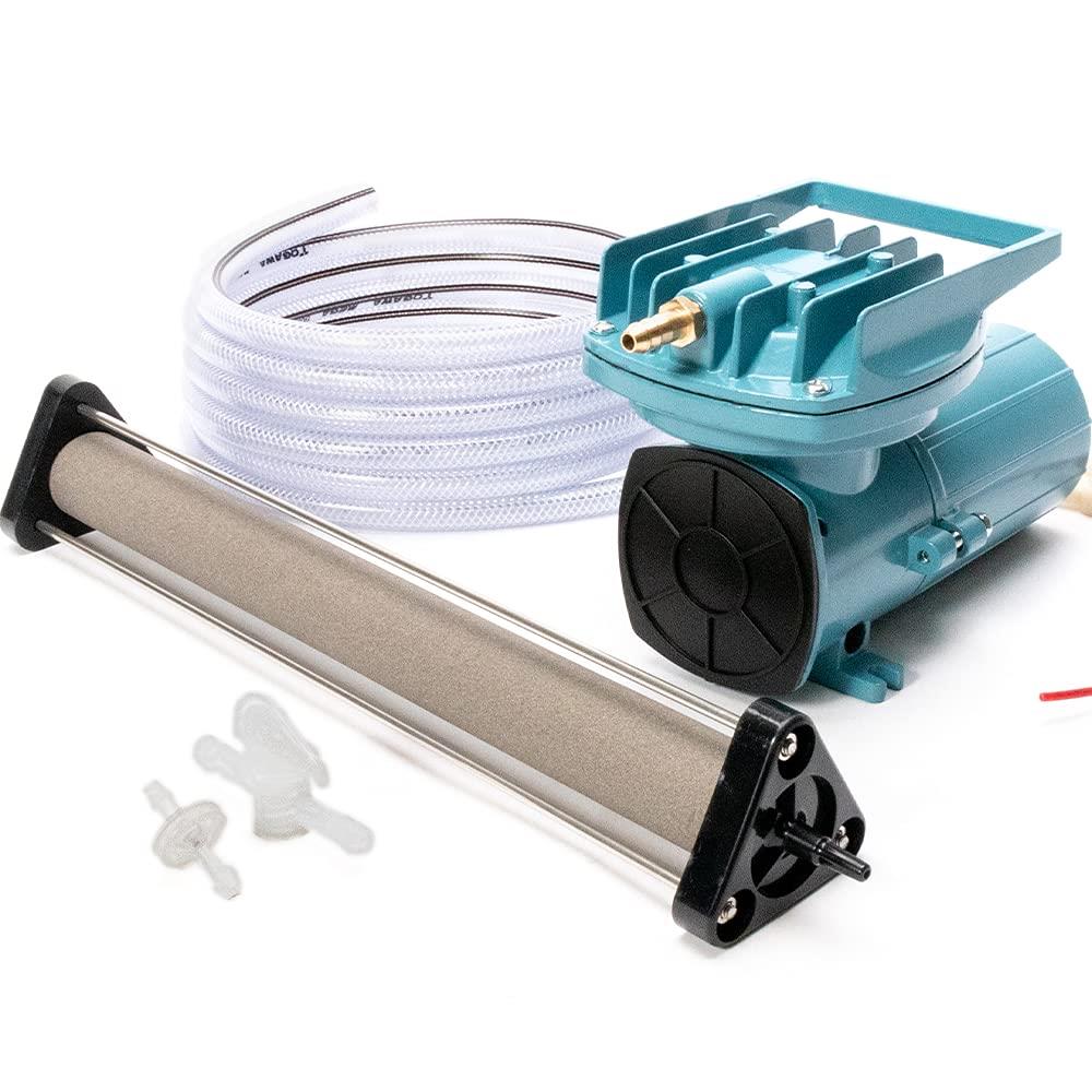 エアーポンプ セット 船 漁船 ボート 船舶 イケス 酸欠防止に最適 (12v(35w)フルセット 毎分68リットル)