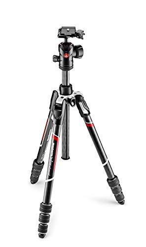 ヴァイテックイメージング Manfrotto 三脚 Befreeアドバンス カーボン 4段 自由雲台 T三脚キット ブラック全伸高150cm / 伸高127cm / 縮長41cm / 最低高 41cm MKBFRTC4-BH