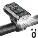 Eawal 自転車ライト 自転車用ヘッドライト ロードバイクライト 2000mAh大容量 充電式 防水 LEDヘッドライト 6段階照明モード 懐中電灯 小型 軽量 持ち運び 防災 緊急対応 通勤/通学/停電時/夜行/キャンプに適用