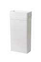 ライクイット (like-it) インテリアに馴染むおしゃれ角型ゴミ箱 フタなしゴミ箱 マルチパーパスビン 約25L ダストボックス ホワイト 日本製 LBD-52 スリム コンパクト 省スペース 袋が見えない