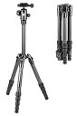 Manfrotto 三脚 Elementトラベル三脚 スモール ブラック カーボン 最大耐荷重4kg 5段 コンパクト 運動会 旅行 ミラーレス一眼 ブイログ MKELES5CF-BH