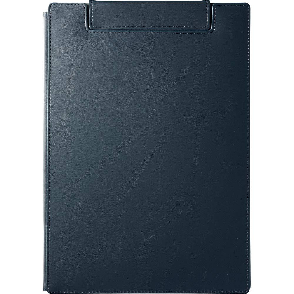 キングジム クリップボード 用箋ばさみ カバー付 合皮 レザフェス U ネイビー 1932LUネイ