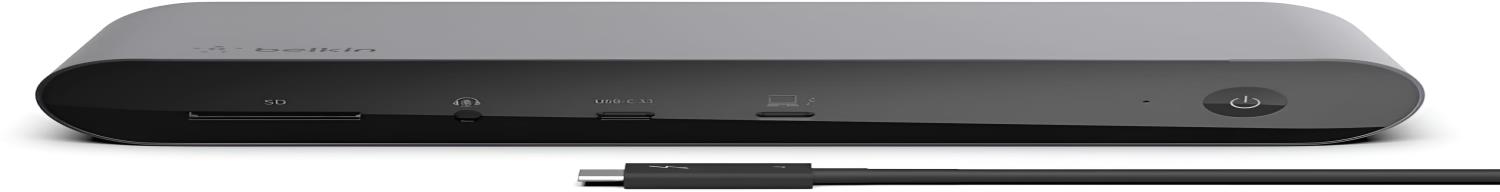 VGP 2022ޡBelkin CONNECT Pro 12-in-1 Thunderbolt 4 Dock ɥå󥰥ơ M1 Pro/Max MacBook Pro / M1 iPad Pro / EVO Windows 10 / ǥ奢/ȥץǥץ쥤б HDMI 8K USB-C PD 90W TB4֥(0.8m)° INC006qcSGY