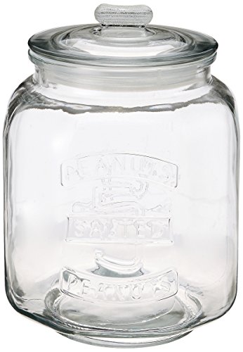 リビング ガラス瓶 キャニスター ガラス クッキージャー Lサイズ 目安容量約 7.0L 径21×高さ30cm クリア アーモンド