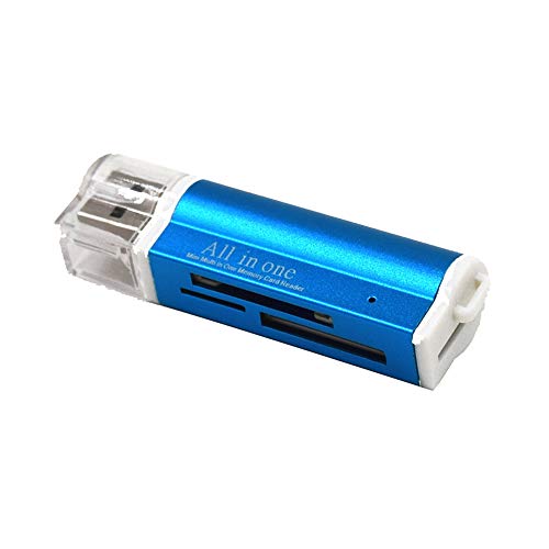 USB 2.0 Super Speed カードリーダー アルミニウム合金 多機能 カードスロット4in1 アダプタ(Mini SDHC,SD,TF,ms pro duo,MicroSD,SDHC,MS PRO,MINISD,MS Duo対応)