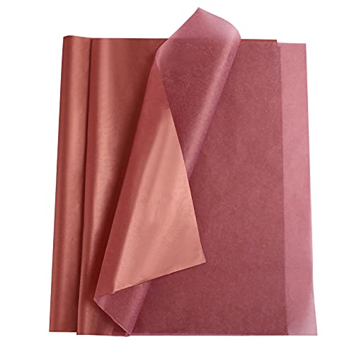 クリスマス プレゼント薄葉紙 包装紙 ラッピングペーパー ローズゴールド ピンク ラッピング ギフト プレゼント 梱包 DIY 手作り 贈り物 手芸用 クラフト 綺麗 上品 38x50 約60枚入れ