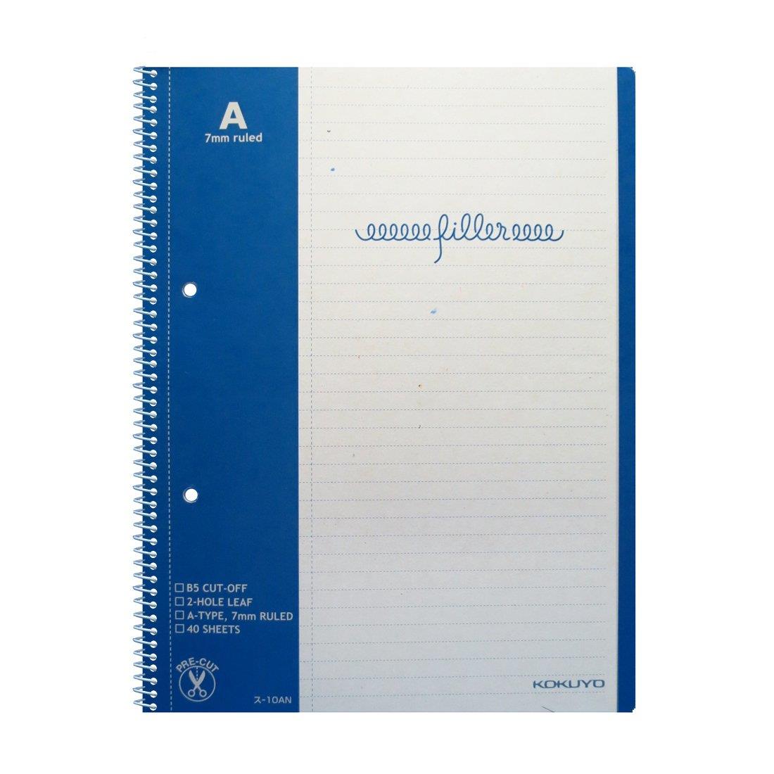 コクヨ フィラーノート マージン罫 2穴付 6号(セミB5) 40枚 ス-10AN