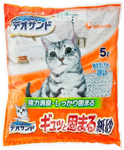 【ケース販売】デオサンド ギュッと固まる紙砂 5L×6袋