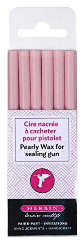 エルバン シーリング スタンプ ワックス ガン用(パーリータイプ) 6本入り(約30回分) 封ろう用 フランス製 ローズ HERBIN hb35962