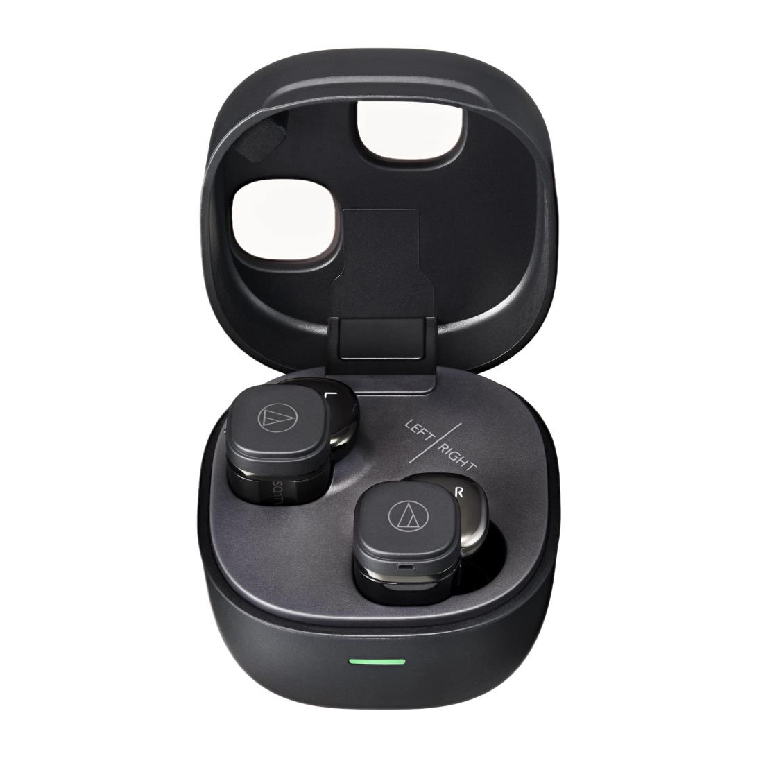 オーディオテクニカ ATH-SQ1TW2 BK ワイヤレスイヤホン bluetooth/小型 軽量 / 最大20時間再生 / 低遅延/外音取込み/マルチポイント/マルチペアリング/防水 IPX5 / ワイヤレス充電 /【国内正規品】ブラック ATH-SQ1TW2 BK