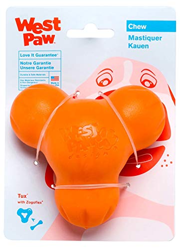 West Paw 犬用おもちゃ ゾゴフレックス タックス 犬 おもちゃ 知育玩具 早食い防止 IQ UP 水に浮く ストレス解消 おやつ隠し ペットトレーニング 犬 おもちゃ 噛む ペット用品 犬用品 運動不足 家の破壊防止対策 犬のおもちゃ タンジェリン(オレンジ) L サイズ