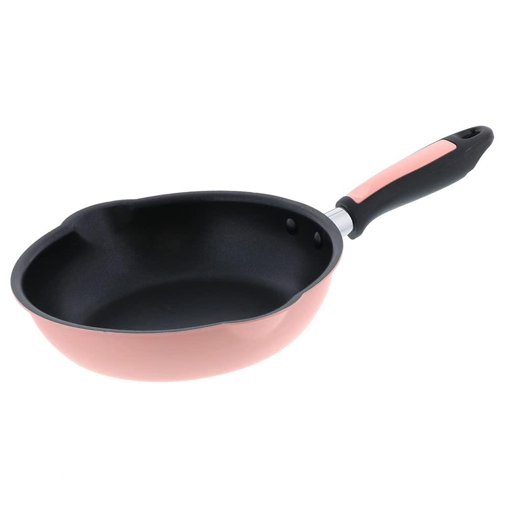 ベストコ フライパン 20cm ピンク 軽わざパン ふっ素樹脂加工 IH ガス火 オール熱源対応 両口 NQ-0091 カリーノ