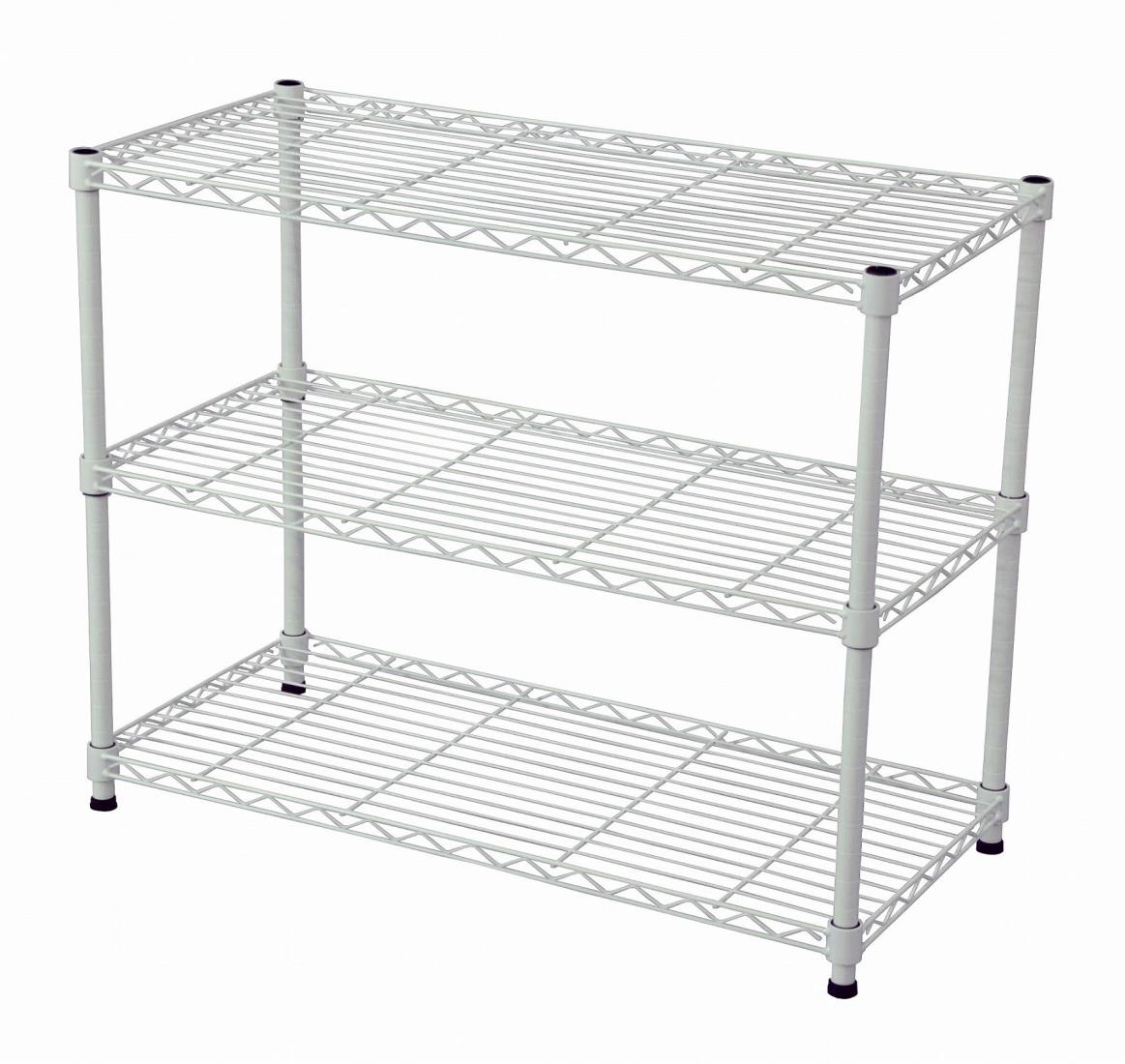 エイアイテック(AITECH)メタルラック本体 ホワイト 75x35x61.8cm 19φスチールラックセット NS-7535WH