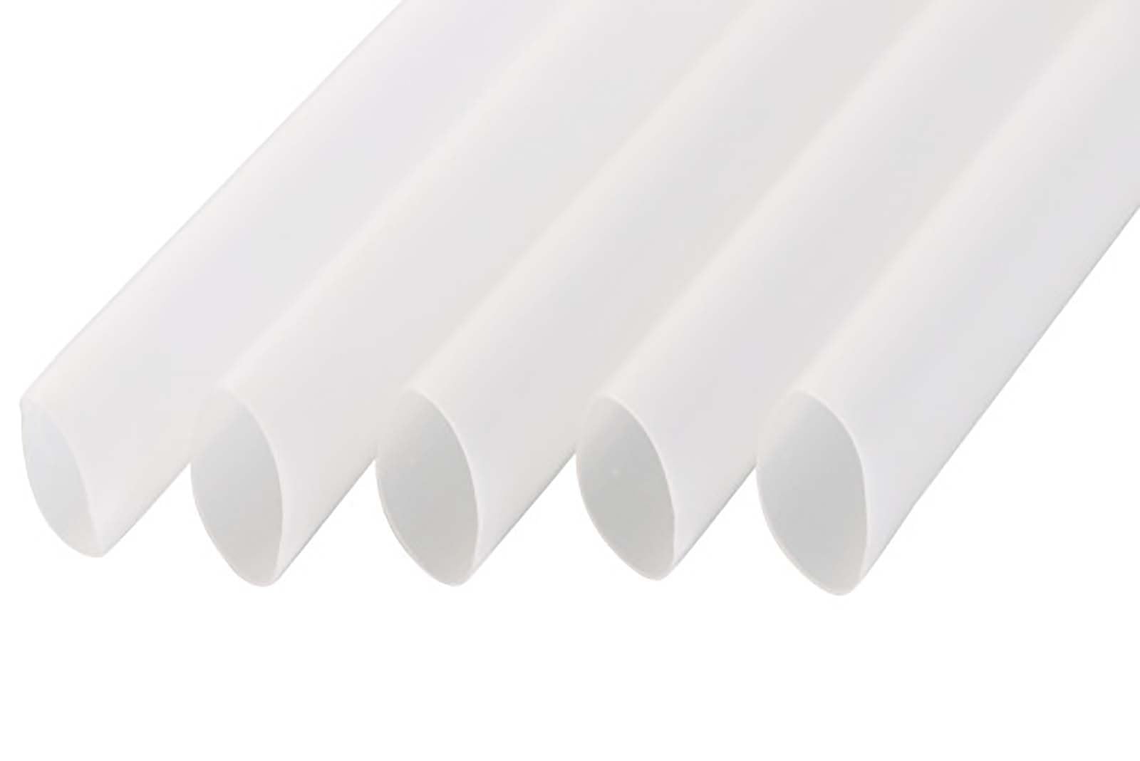 シバセ工業 647わらおストロー タピオカ蓋突刺用 ストレート片先斜め 口径12mm×18cm 包装なし 130本入 クリア 日本製